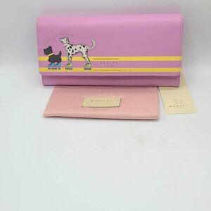 Radley London Pink Leather Got Your Skates On Large Matinee Wallet NWT